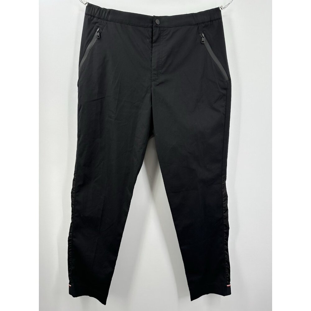 Moncler Sports Pants Black Zip Pockets Size 50 (X7)
